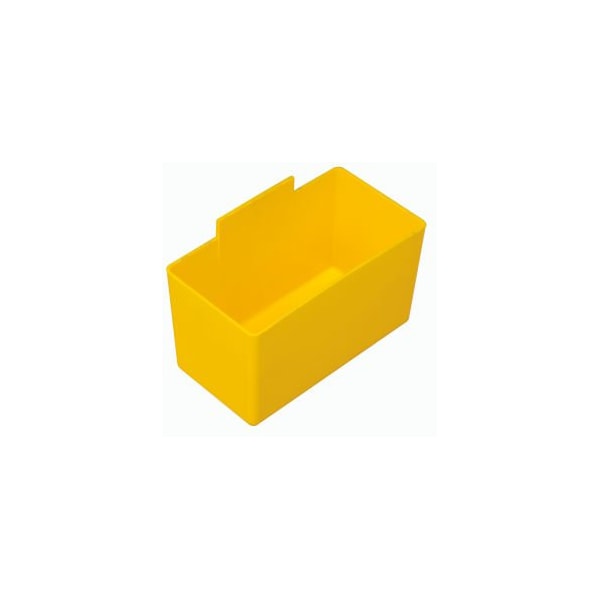 Quantum Storage Systems QBC112 Little Inner Bin Cup for Plastic Stacking Bins - 2-3/4 x 5-1/4 x 3 Yellow QBC112YL - main